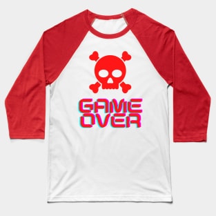 Game Over Fun Gamer Apparel Baseball T-Shirt